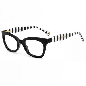 Carolina Herrera Her 0089 Black White Rectangle Eyeglasses for Unisex, Acetate frame