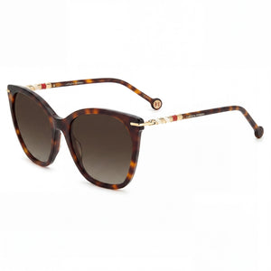 Carolina Herrera HER 0091/S Havana Square Sunglasses for Women, Brown Gradient lens
