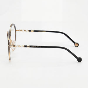 Carolina Herrera Her 0099 Round Eyeglasses for Women — front view, Alloy Steel