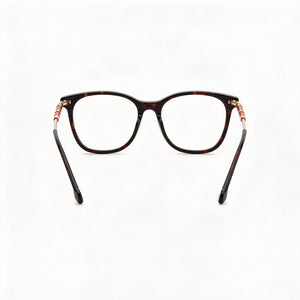 Carolina Herrera Her 0103 Square Eyeglasses Women — side view, Havana Plastic temples