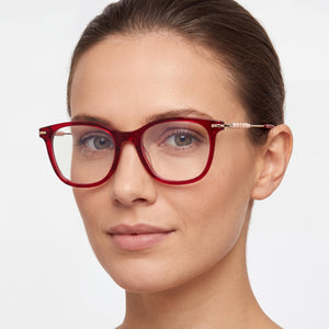 Carolina Herrera Her 0103 Red Eyeglasses Women — lifestyle wear, family outings and school pickups
