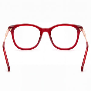 Carolina Herrera Her 0103 Square Eyeglasses Women — side view, Red Plastic temples