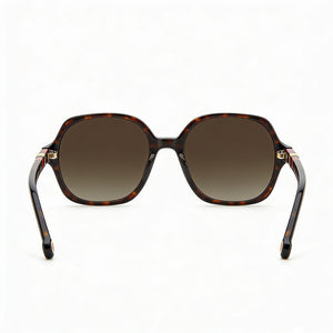 Carolina Herrera HER 0106/S Square Sunglasses Women — side view, Non-Polarized Havana Red lens