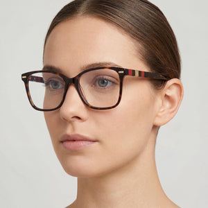 Carolina Herrera Her 0108 Rectangle Eyeglasses for Women — interior view, Polycarbonate demo lenses