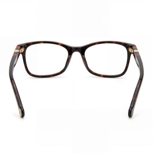 Carolina Herrera Her 0110 Rectangle Eyeglasses Women — side view, Red Acetate temples