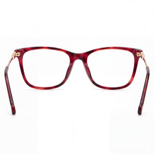Carolina Herrera Her 0118/G Rectangle Eyeglasses Unisex — side view, Havana Acetate temples