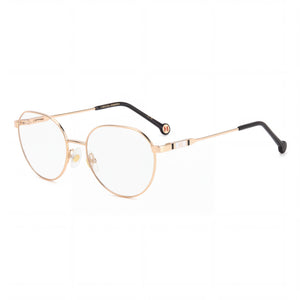 Carolina Herrera Her 0121 Gold Round Eyeglasses for Women, Metal frame