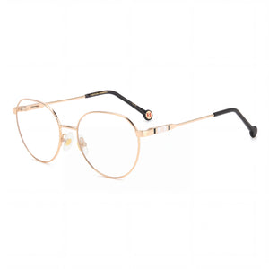 Carolina Herrera Her 0121 Gold Round Eyeglasses for Women, Metal frame
