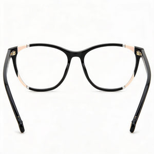 Carolina Herrera Her 0123 Rectangle Eyeglasses for Women — interior view, Polycarbonate demo lenses