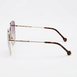 Carolina Herrera HER 0133/S Butterfly Sunglasses Women — side view, Non-Polarized Brown Gradient lens