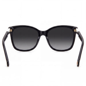Carolina Herrera Her 0137/S Rectangle Sunglasses Unisex — side view, Non-Polarized Black White lens