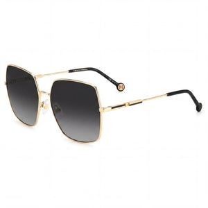 Carolina Herrera Her 0139/S Gold Butterfly Sunglasses for Women, Dark Grey Shaded lens