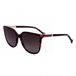 Carolina Herrera HER 0140/S Havana Cat Eye Sunglasses for Women, Havana Red lens