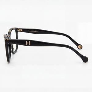 Carolina Herrera Her 0146 Rectangle Eyeglasses Women — side view, Black Havana Plastic temples