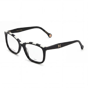 Carolina Herrera Her 0147 Black White Rectangle Eyeglasses for Women, Acetate frame