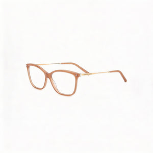 Carolina Herrera Her 0154 Rectangle Eyeglasses Women — side view, Beige Plastic temples