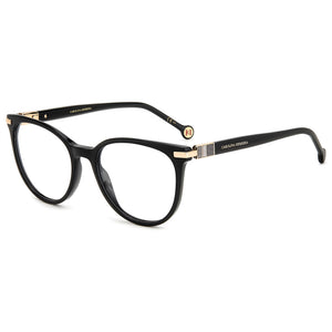 Carolina Herrera HER 0156 Black Rectangle Eyeglasses Unisex, Acetate frame