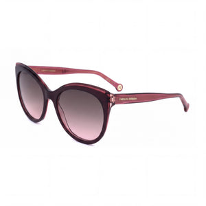 Carolina Herrera HER 0175/S Red Cat Eye Sunglasses for Women, Burgundy Red lens