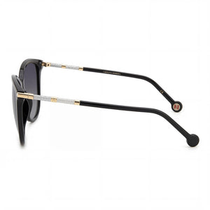 Carolina Herrera Her 0189/G/S Cat Eye Sunglasses Women — side view, Non-Polarized Dark Grey Shading lens