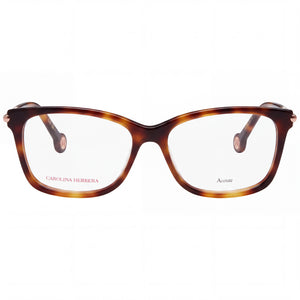 Carolina Herrera HER 0198 Rectangle Eyeglasses for Women — front view, Plastic