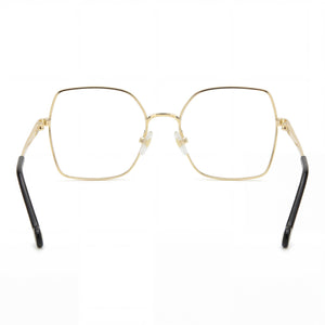 Carolina Herrera Her 0206 Rectangle Eyeglasses Women — side view, Black Metal temples