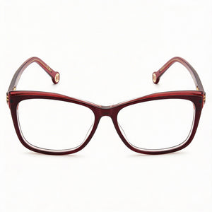 Carolina Herrera Her 0208 Rectangle Eyeglasses for Women — front view, Acetate
