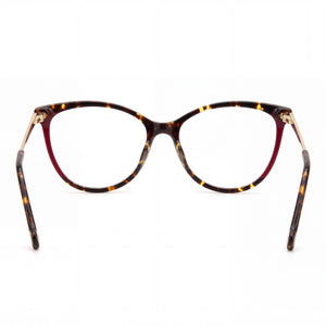 Carolina Herrera Her 0210 Oval Eyeglasses for Women — interior view, Plastic demo lenses