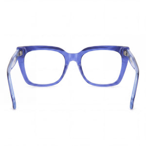 Carolina Herrera HER 0227 Square Eyeglasses Women — side view, Blue Plastic temples