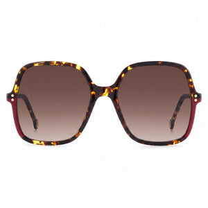 Carolina Herrera HER 0244/S Square Sunglasses for Women — front view, Light Acetate frame