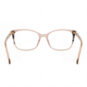 Carolina Herrera HER 0246 C Rectangle Eyeglasses Women — side view, Beige Light Acetate temples