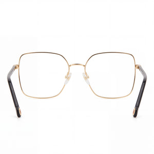 Carolina Herrera HER 0248 Square Eyeglasses Women — side view, Gold Metal temples