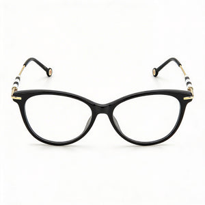 Carolina Herrera Modern Rectangle Eyeglasses for Women — front view, Acetate