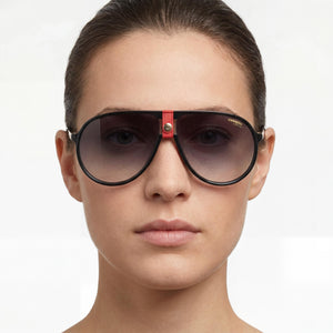 Carrera 1034/S Aviator Sunglasses Unisex — interior view, Grey lens detail