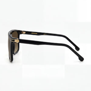 Carrera 1048/S Square Sunglasses Unisex — side view, Non-Polarized Grey Brown Shaded lens