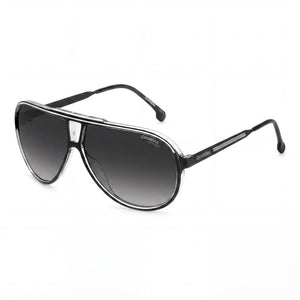 Carrera 1050/S Gray Aviator Sunglasses for Men, Black White lens