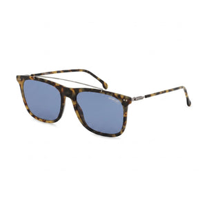 Carrera 150/S Havana Ruthenium Rectangle Sunglasses for Men, Blue Avio lens