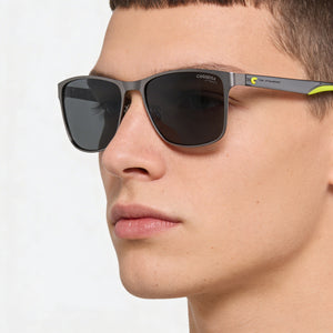 Carrera 2037T/S Rectangle Sunglasses Unisex — side view, Non-Polarized Dark Ruthenium lens