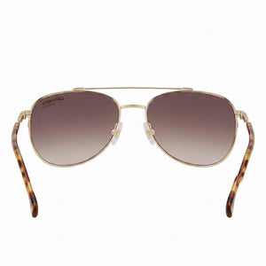 Carrera 224/S Aviator Sunglasses Unisex — side view, Non-Polarized Brown Gradient lens
