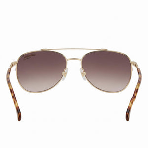 Carrera 224/S Aviator Sunglasses Unisex — side view, Non-Polarized Brown Gradient lens