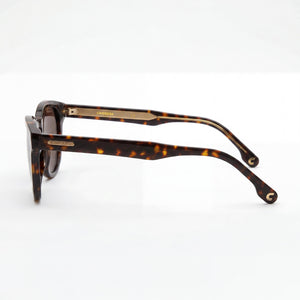 Carrera 252 Round Sunglasses Men — side view, Non-Polarized Brown lens