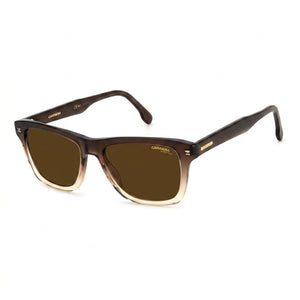 Carrera 266/S Brown Beige Square Sunglasses Unisex, Shaded Brown Beige lens
