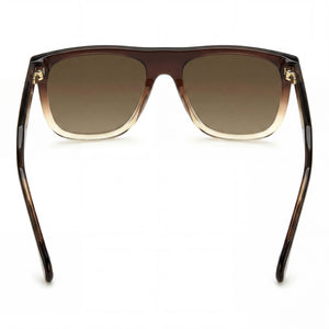 Carrera 267/S Rectangle Sunglasses Unisex — side view, Non-Polarized Gradient Dark Brown lens