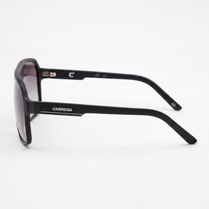 Carrera 27 Shield Sunglasses Unisex — side view, Non-Polarized Grey Mirrorshade Silver lens