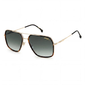 Carrera 273/S Havana Gold Aviator Sunglasses for Men, Grey Green lens