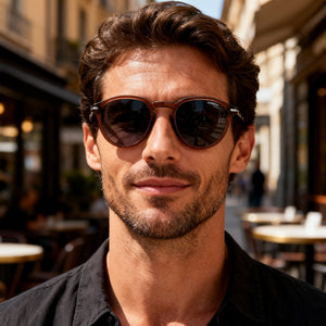 Carrera 277/S Square Sunglasses Men — side view, Non-Polarized Brown lens
