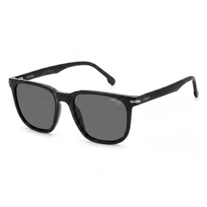 Carrera 300/S Black Grey Square Sunglasses for Unisex, Black Grey lens