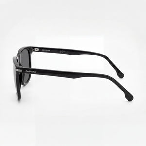 Carrera 300/S Square Sunglasses Unisex — side view, Polarized Black Grey lens
