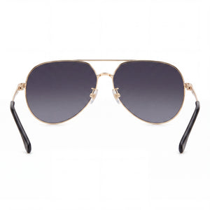 Carrera 3005/S Aviator Sunglasses Women — side view, Non-Polarized Dark Grey Shaded lens