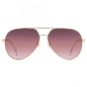 Carrera 3005/S Aviator Sunglasses for Women — front view, Stainless Steel frame