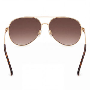 Carrera 3005/S Aviator Sunglasses Women — side view, Non-Polarized Brown Shaded lens